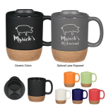 14 Oz. Cork Base Ceramic Mug