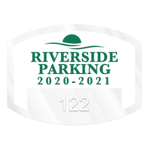 Curved Rectangle Clear Static Numbered Inside Parking